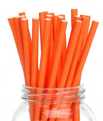 Паперові трубочки "Orange" (10 шт.) straws-251 фото