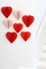 Декорация Красное гофро сердце 20 см (04501) 04501 фото 5