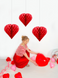 Декорация Красное гофро сердце 20 см (04501) 04501 фото 6