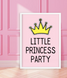 Постер для свята принцеси "Little Princess Party" 2 розміри (03195) 03195 фото 1