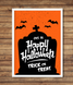 Декор-постер на Хэллоуин с надгробьем Happy Halloween 2 размера (H032960) H032960 (А3) фото 1