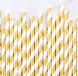 Бумажные трубочки "Gold white stripes" (10 шт.) straws-27 фото 4