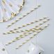 Бумажные трубочки "Gold white stripes" (10 шт.) straws-27 фото 5