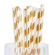 Бумажные трубочки "Gold white stripes" (10 шт.) straws-27 фото 3