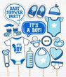 Набір фотобутафорії для baby shower "It's a Boy" 17 шт (03472)