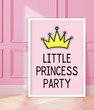 Постер для праздника принцессы "Little Princess Party" 2 размера (03195)