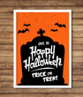 Декор-постер на Хэллоуин с надгробьем Happy Halloween 2 размера (H032960) H032960 (А3) фото