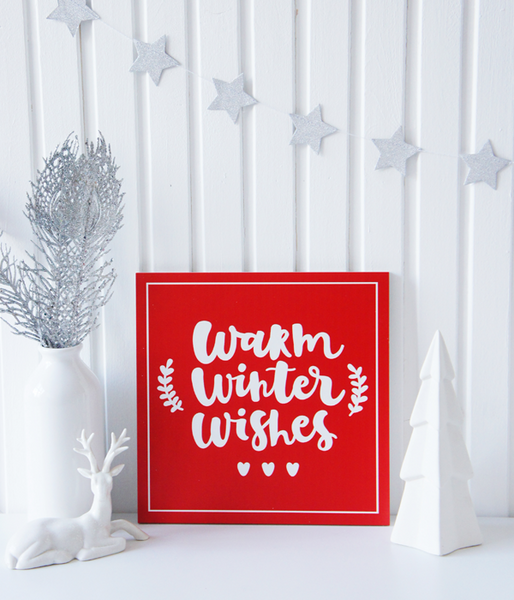 Табличка из пластика "Warm Winter Wishes" P22 фото