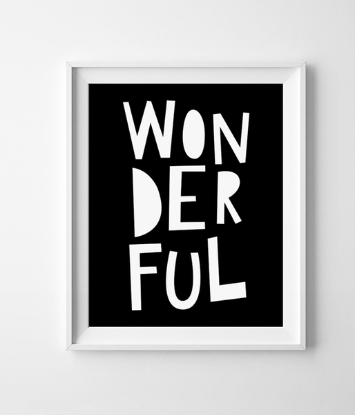 Постер "Wonderful" (3 цвета) 01924 фото