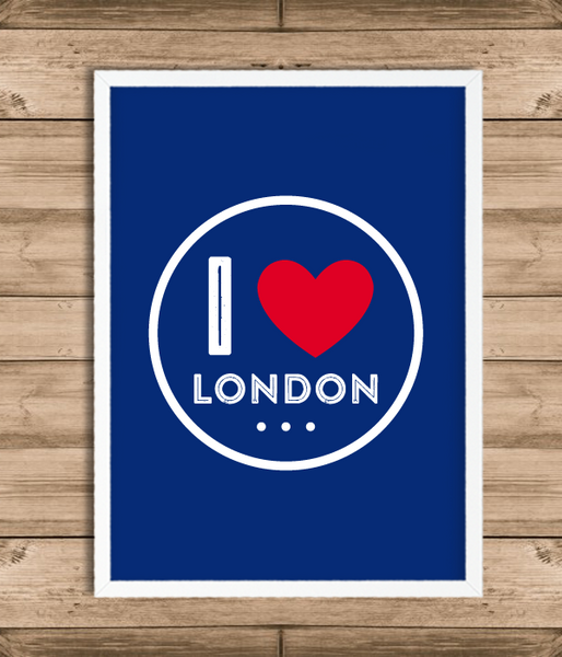 Постер для британской вечеринки "I LOVE LONDON" 2 размера (L-205) L-205 (A3) фото