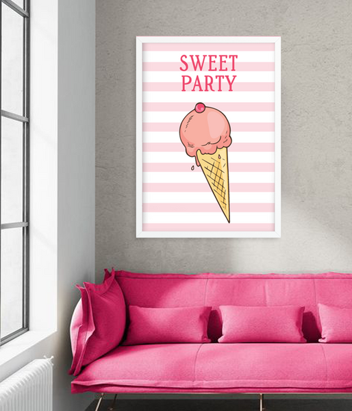 Постер для украшения праздника "Мороженое" 2 размера (01887) 01887 фото