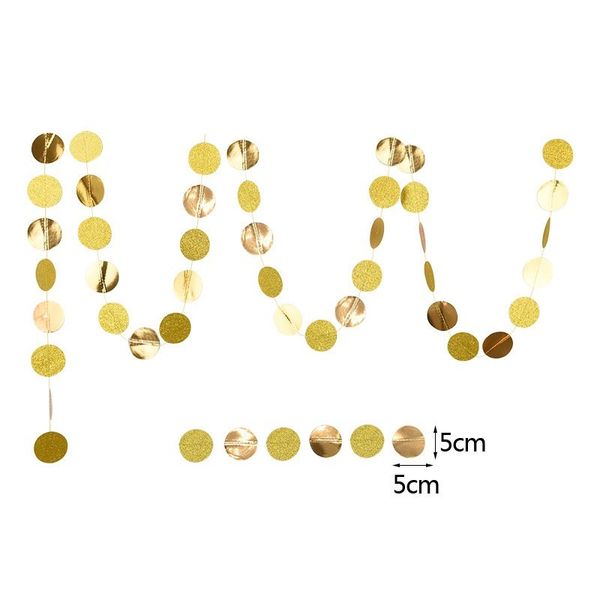 Паперова гірлянда "Золоті круги" 4 метри (M202048) M202048 фото