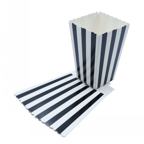 Коробочка для попкорна "Black stripes" (1 шт.) 50-03 фото