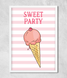 Постер для украшения праздника "Мороженое" 2 размера (01887) 01887 фото 4