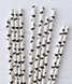 Бумажные трубочки белые с черными летучими мышами на Хэллоуин 10 шт (034501) 034501 фото 1