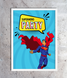 Постер для праздника супергероев "Superhero Party" (2 размера) S44 (A3) фото 3