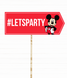 Табличка для фотосесії з Міккі Маусом "LET'S PARTY" (03926) 03926 фото 1