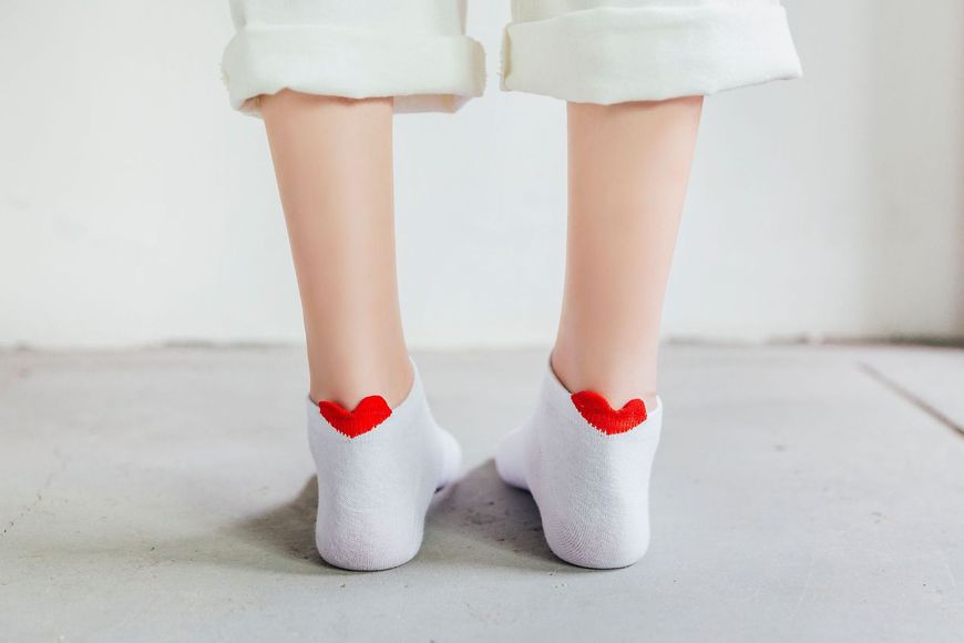 Шкарпетки із сердечками для дівчини "Red hearts" (0170) 0170 фото