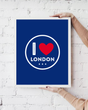 Постер для британской вечеринки "I LOVE LONDON" 2 размера (L-205)