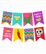 Паперова гірлянда для мексиканської вечірки "Party Time" 8 прапорців (05014)