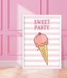 Постер для украшения праздника "Мороженое" 2 размера (01887)