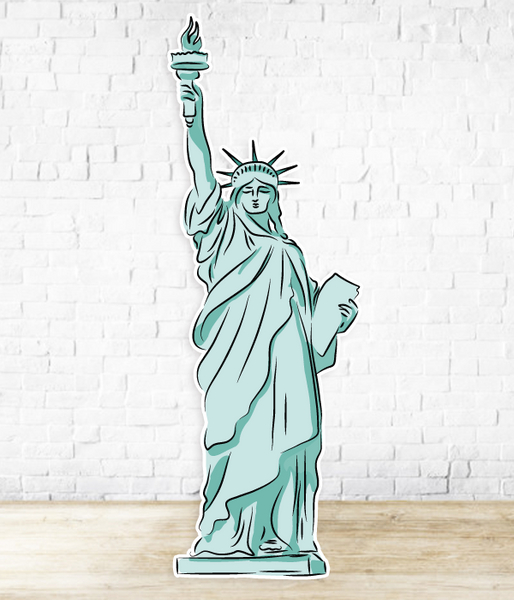 Ростовая фигура из пластика для украшения фотозоны "Статуя Свободы" (04463) 04463 фото