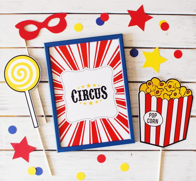 Постер для праздника в стиле цирк "Circus" 2 размера без рамки (A59) A59 (A3) фото