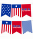 Паперова гірлянда з прапорців для американської вечірки "USA" 12 прапорців (05010) 05010 (1) фото 1