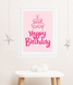 Постер для прикраси дня народження з тортом "Happy Birthday" 2 розміри (02347) 02347 фото 2