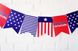 Паперова гірлянда з прапорців для американської вечірки "USA" 12 прапорців (05010) 05010 (1) фото 2