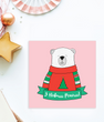 Оригінальна дитяча новорічна листівка "Полярний ведмідь" (02166) 02166 фото
