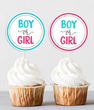 Топперы для капкейков для гендер пати "Boy or Girl" (10 шт.) 90-414 фото