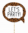 Фотобутафорія - табличка для вечірки у стилі сафарі "Let's Party" (S375)