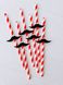 Паперові трубочки з вусами (10 шт.) straws-202 фото 2