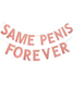 Гирлянда для девичника Same Penis Forever зеркальная (розовое золото) 01287 фото 1