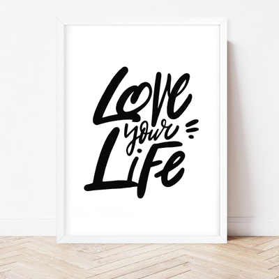 Декор для дома или офиса - постер "Love your life" 2 размера (M21077) M21077 фото