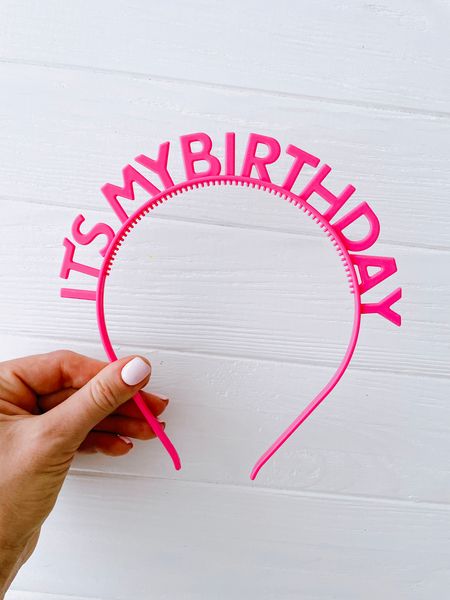 Обруч на день рождения  It's My Birthday  розовый пластик (090871) 090871 фото