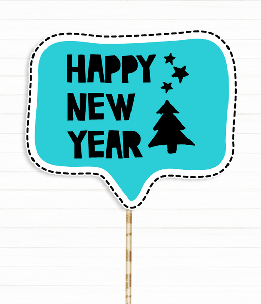 Табличка для новорічної фотосесії "Happy New Year!" (T-22) T-22 фото