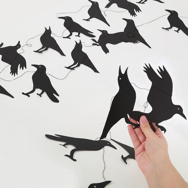 Фігурна гірлянда з воронами на Хелловін 4 метри (H4093) H4093 фото