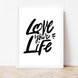 Декор для дому чи офісу - постер "Love your life" 2 розміри (M21077) M21077 фото 1