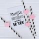 Бумажные трубочки с розовыми губками (10 шт.) straws-700 фото 2