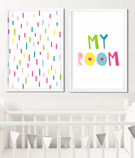 Набор из двух постеров для детской комнаты "MY ROOM" 2 размера (01787) 01787 фото