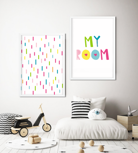 Набор из двух постеров для детской комнаты "MY ROOM" 2 размера (01787) 01787 фото