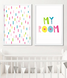 Набір із двох постерів для дитячої кімнати "MY ROOM" 2 розміри (01787) 01787 фото 3
