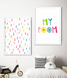 Набір із двох постерів для дитячої кімнати "MY ROOM" 2 розміри (01787) 01787 фото 1