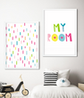 Набір із двох постерів для дитячої кімнати "MY ROOM" 2 розміри (01787)