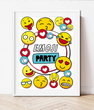 Постер для вечеринки "Смайлики" 2 размера (S13070)