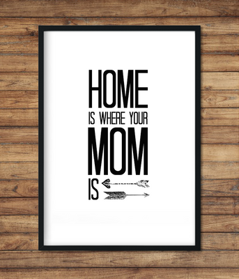 Постер "Home is where your mom is" 0122 фото