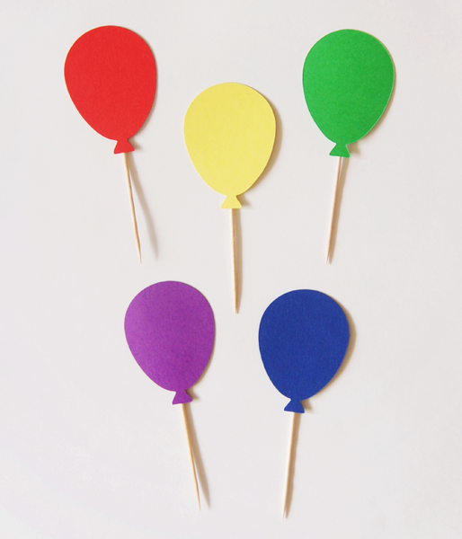 Топери для капкейків "Воздушні кульки" (яскраві) 02498 фото