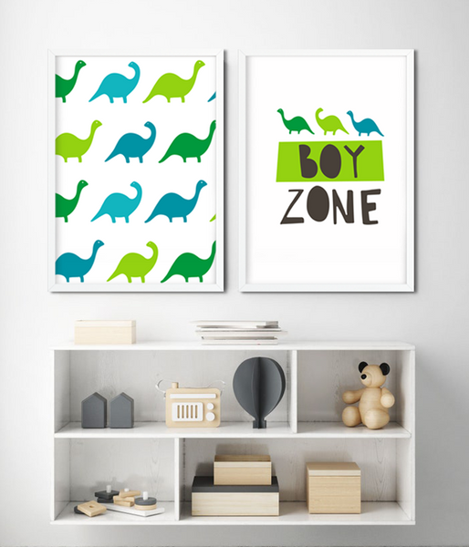 Набір із двох постерів для дитячої кімнати "BOY ZONE" (2 розміри) A3_01793 фото